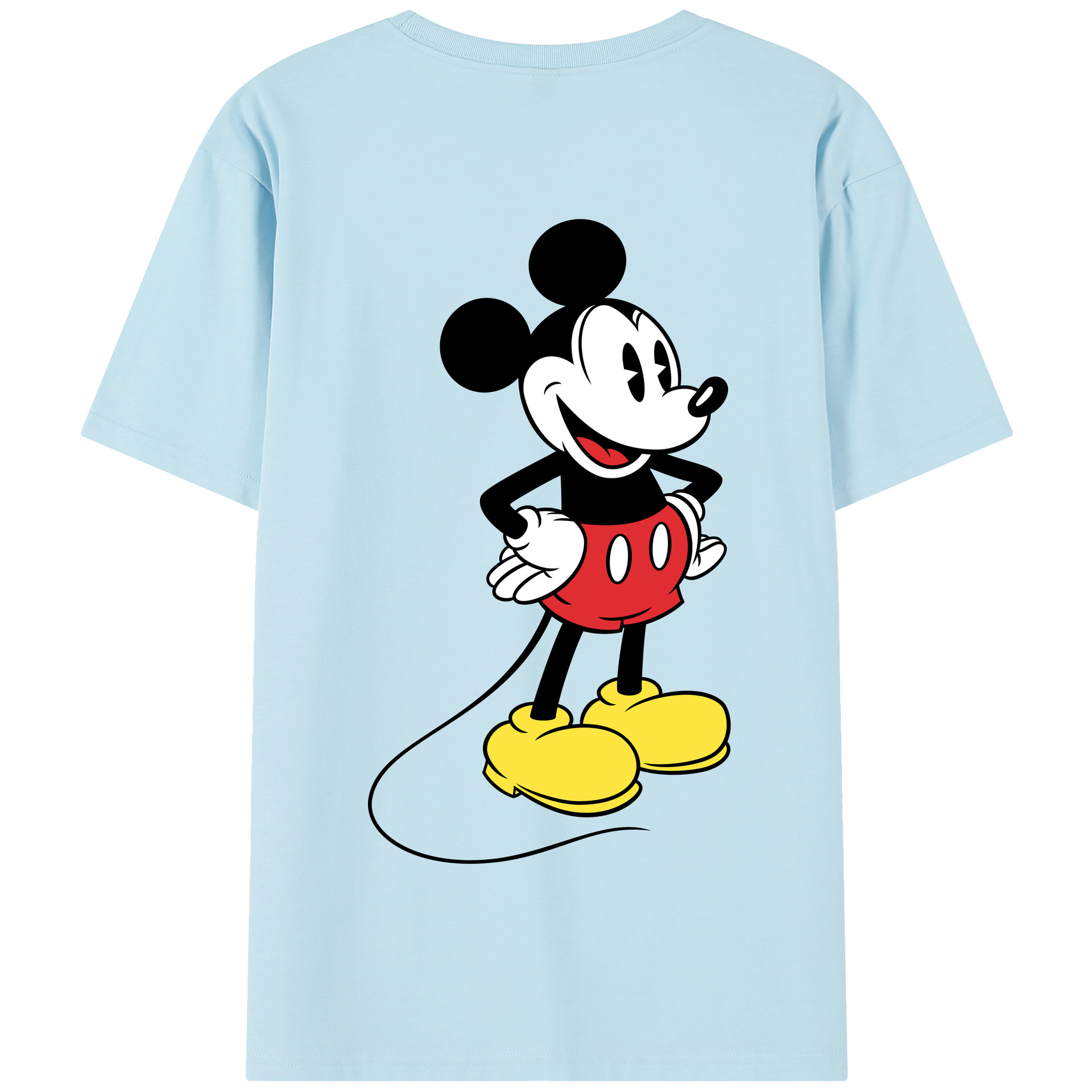 （画像用） ミッキーマウス Mickey Mouse 綿100％半袖Tシャツ（背面プリント）